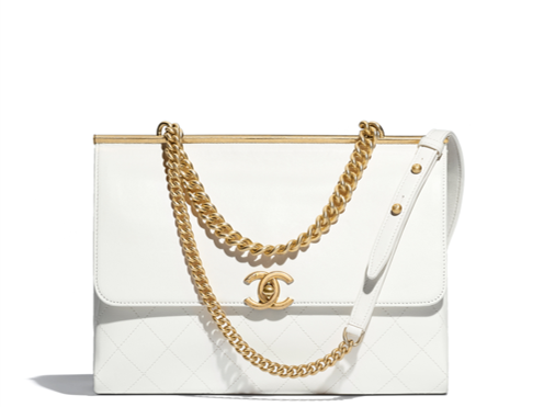 White Chanel flap bag summer collection 2018