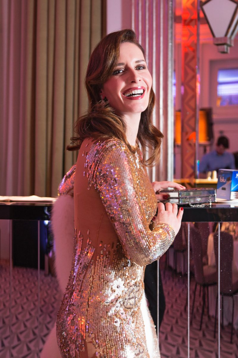 Sequins dress by Elisabetta Franchi for the 40's birthday party