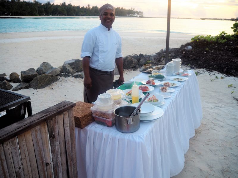 Cheval Blanc Maldives private BBQ on the beach