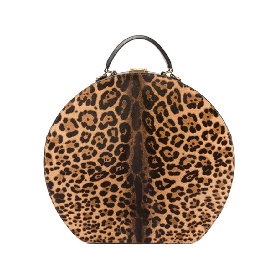Saint LaurentMica Large Leopard-Print Hat Box Bag