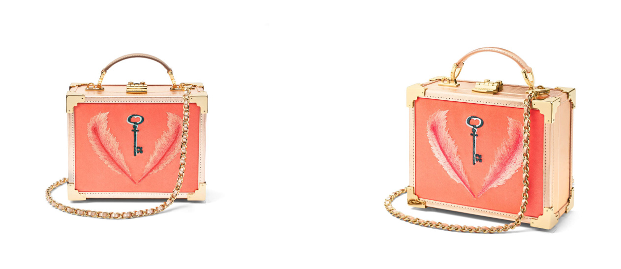 Aspinal of London Giles collection coral trunk bag
