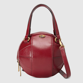 Small Gucci Basketball shaped bag red leather