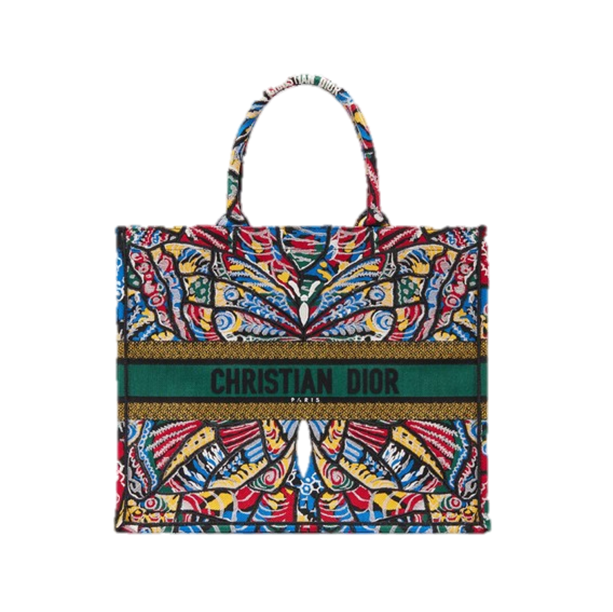 DIOR BOOK TOTE BAG IN EMBROIDERED CANVAS