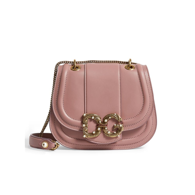 Dolce & Gabbana Amore saddle bag dust pink