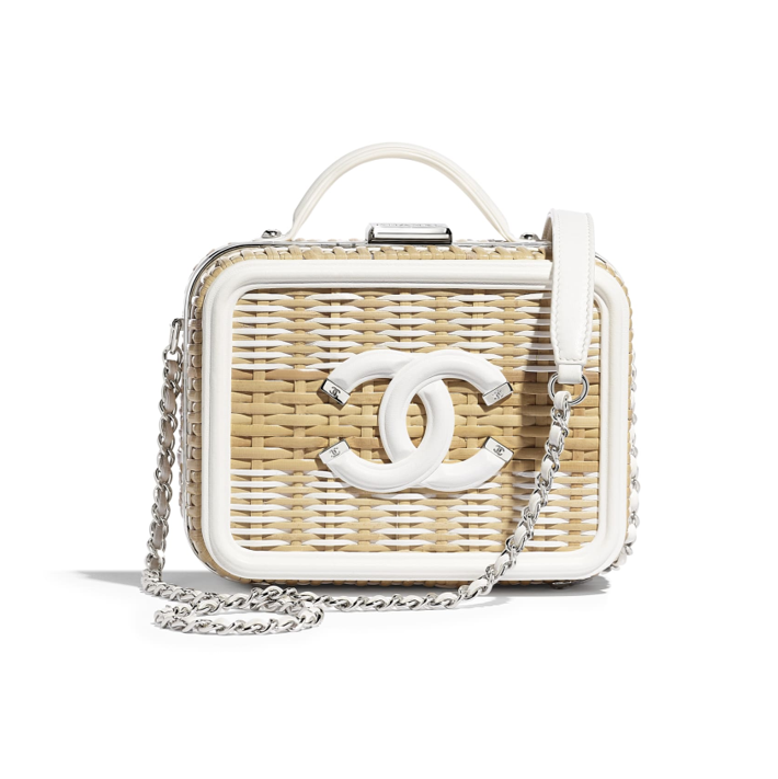 Chanel Vanity Case white rattan summer collection 2019
