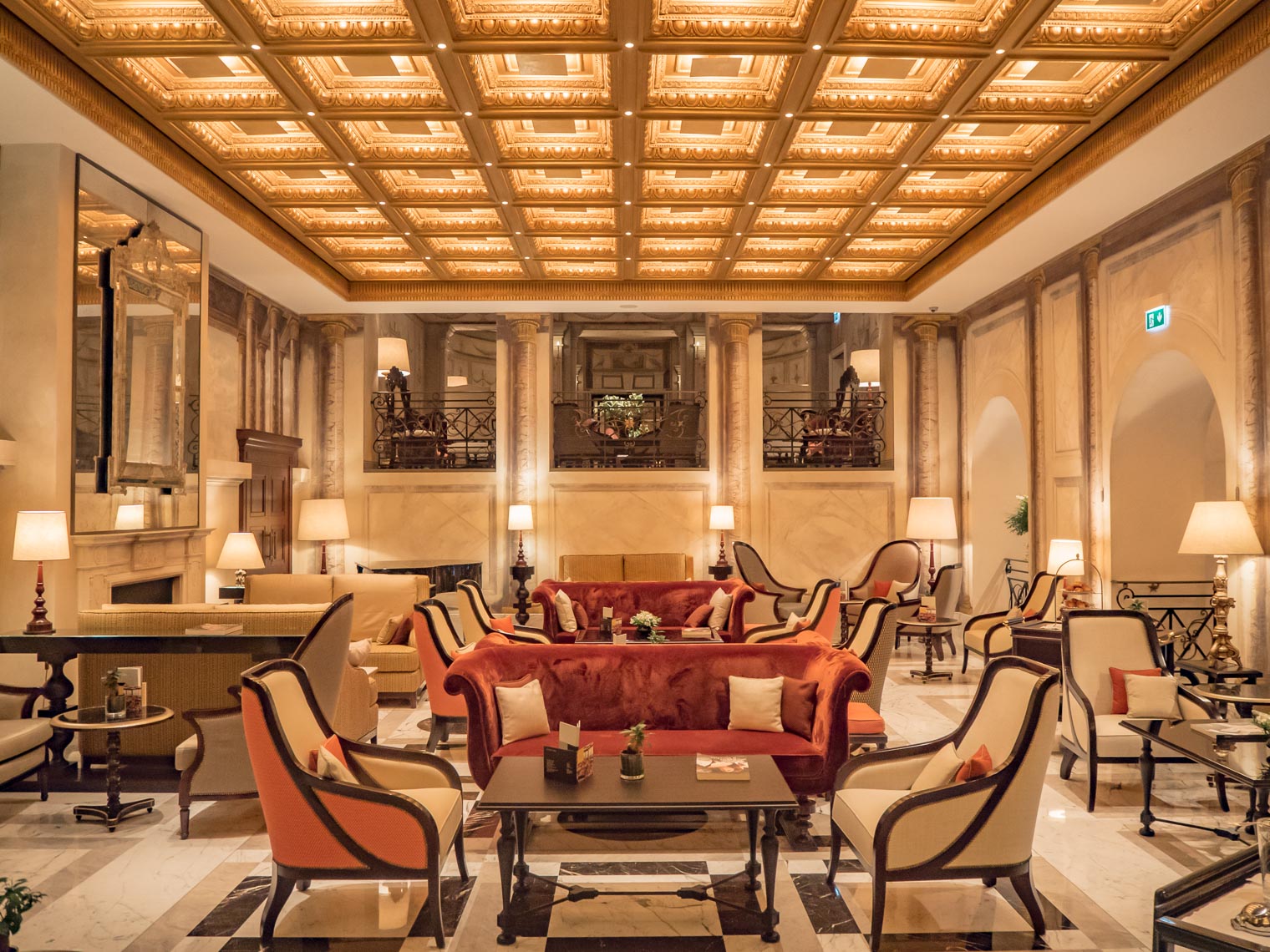 Library at the Hotel Eden Rome Dorchester Collection hotel review 