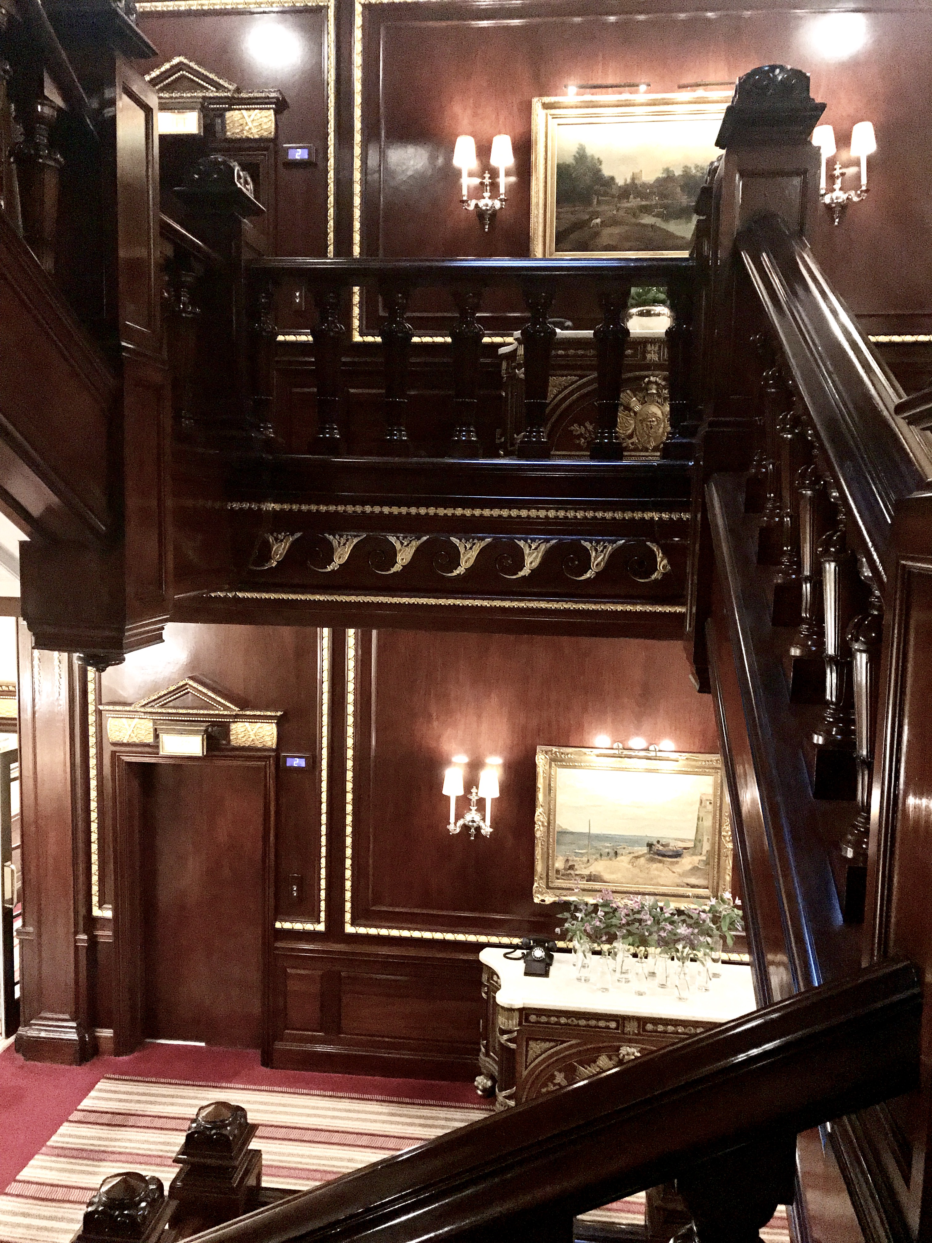 Beautiful staircase at the connaught hotel