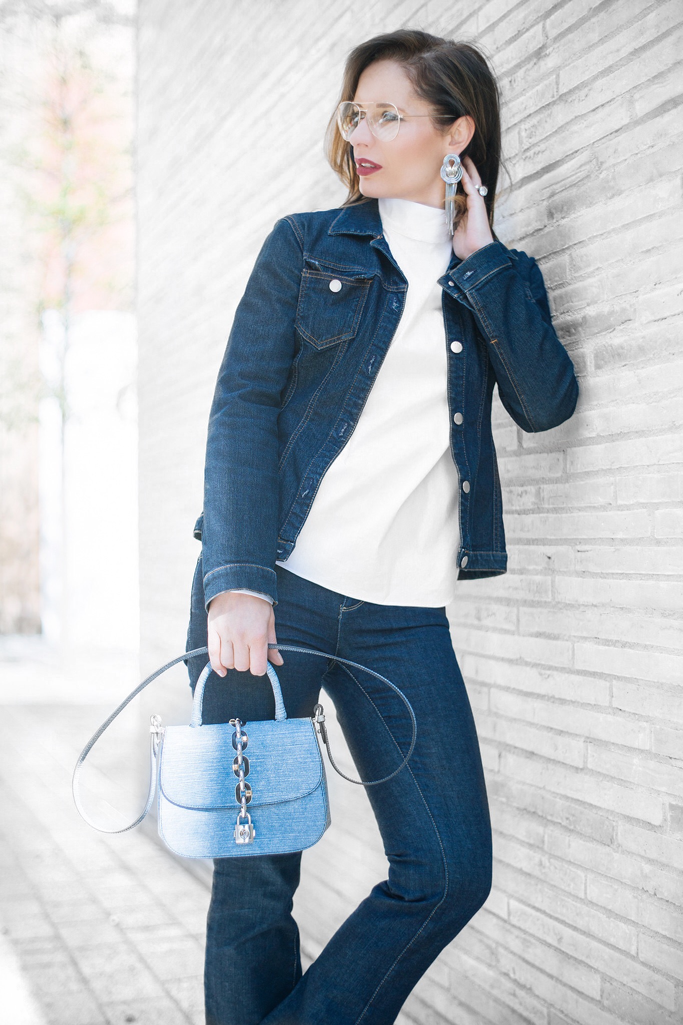 Wearing double denim is chic says Petra from Chic Journal blog