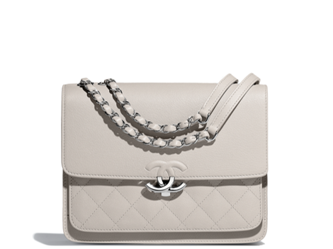 Grey flap bag Chanel summer collection 2018