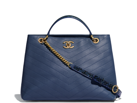 Large blue Chanel tote summer 2018