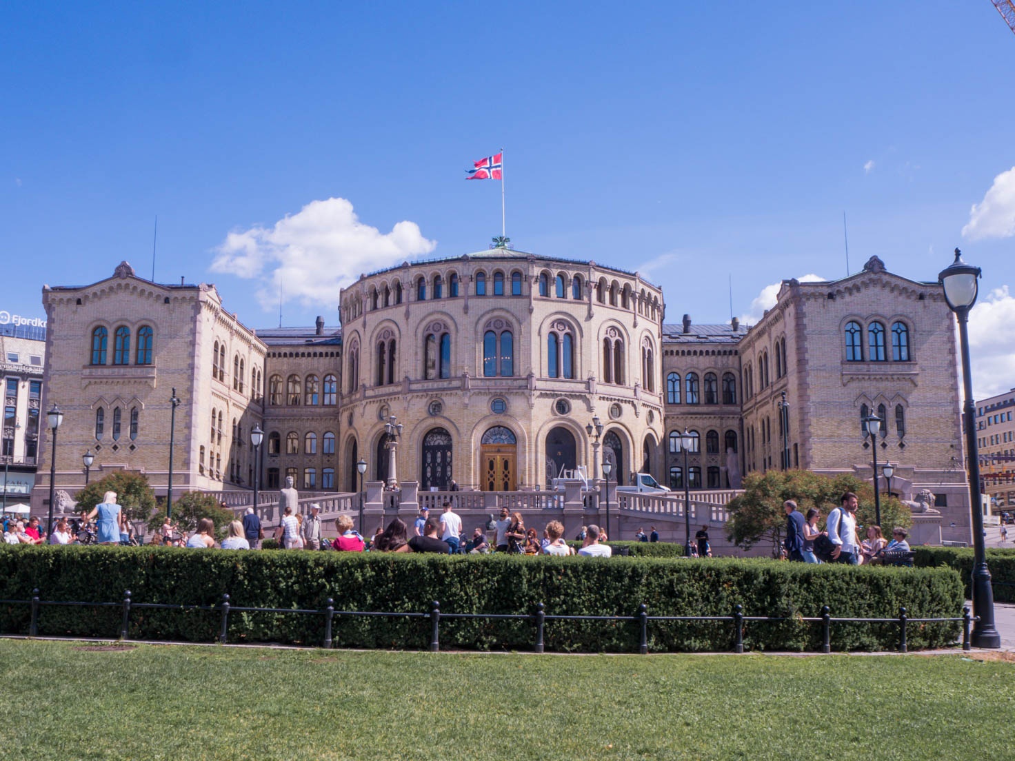 Parliament building in Oslo, Norway
