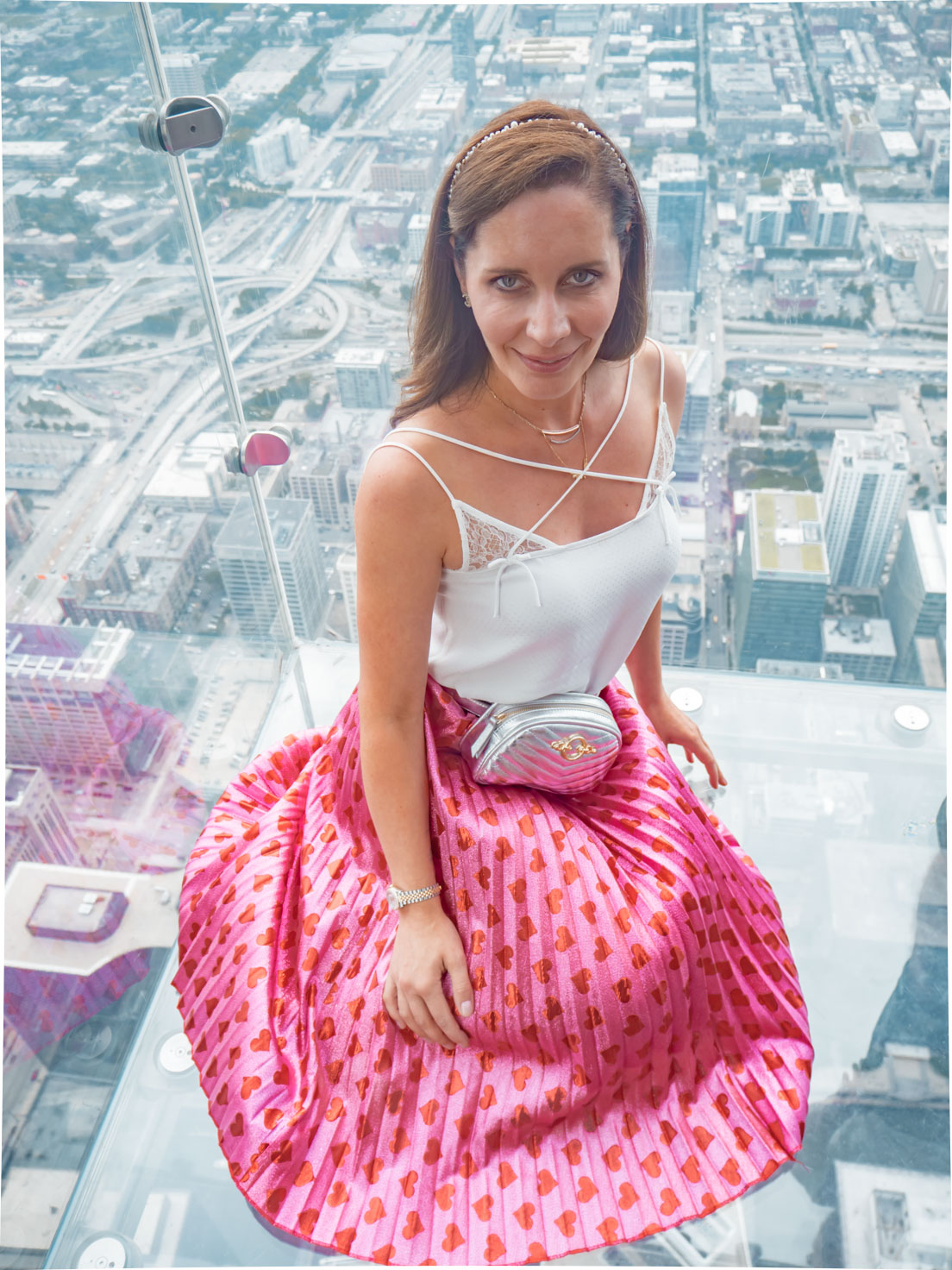 Petra from Chic Journal at Willis Tower Skydeck in Chicago
