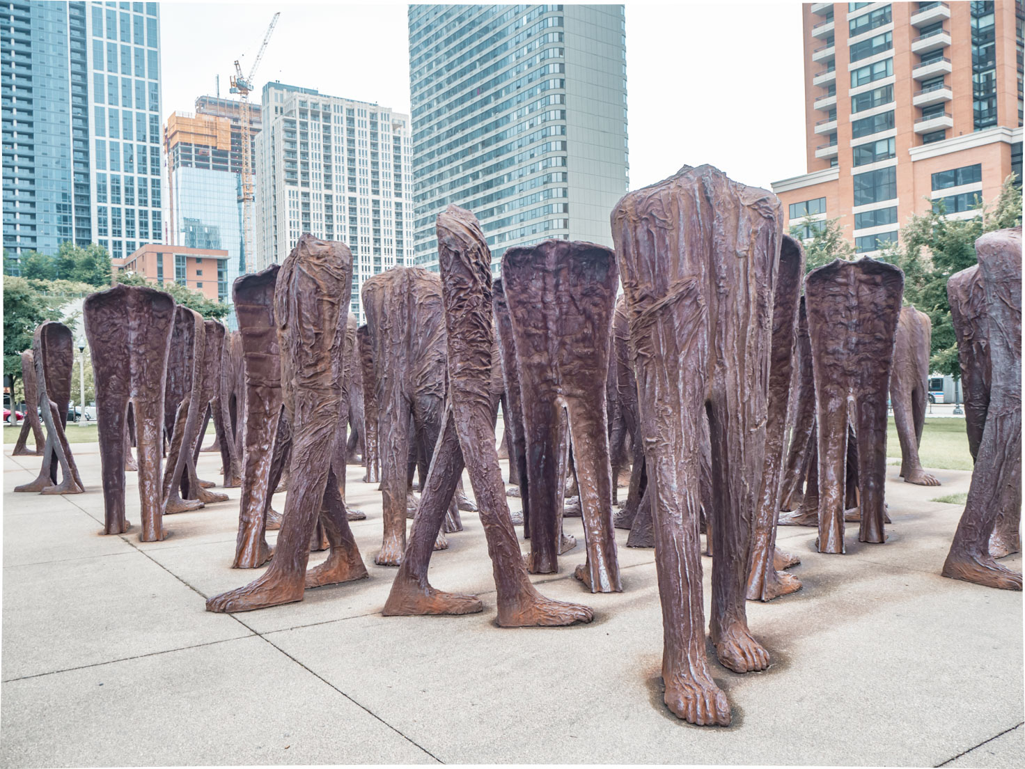Agora headless sculpture in Millennium park Chicago 