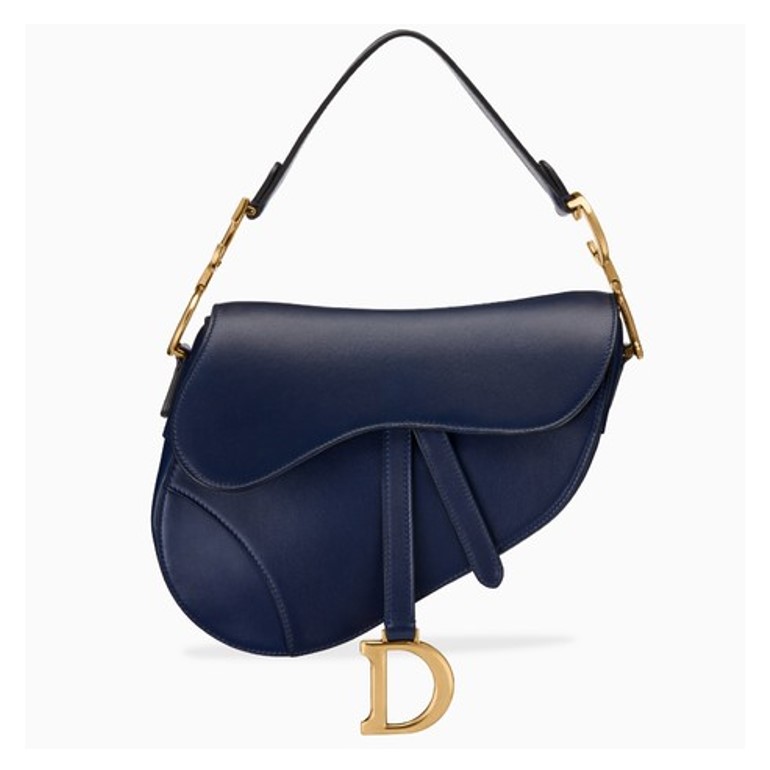 Blue Dior saddle bag