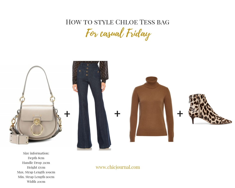How to wear Chloe Tess bag for casual Friday
