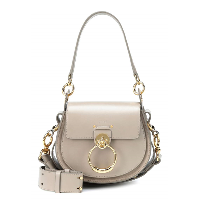 Chloe Tess small leather and suede bag