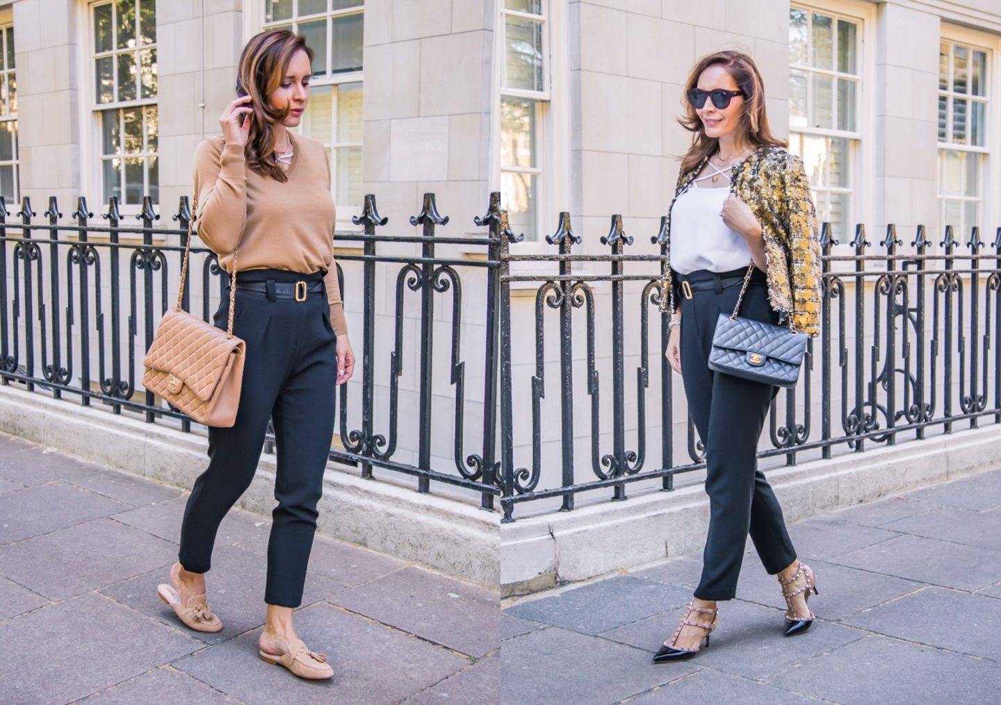 How to wear paperbag trousers day and night