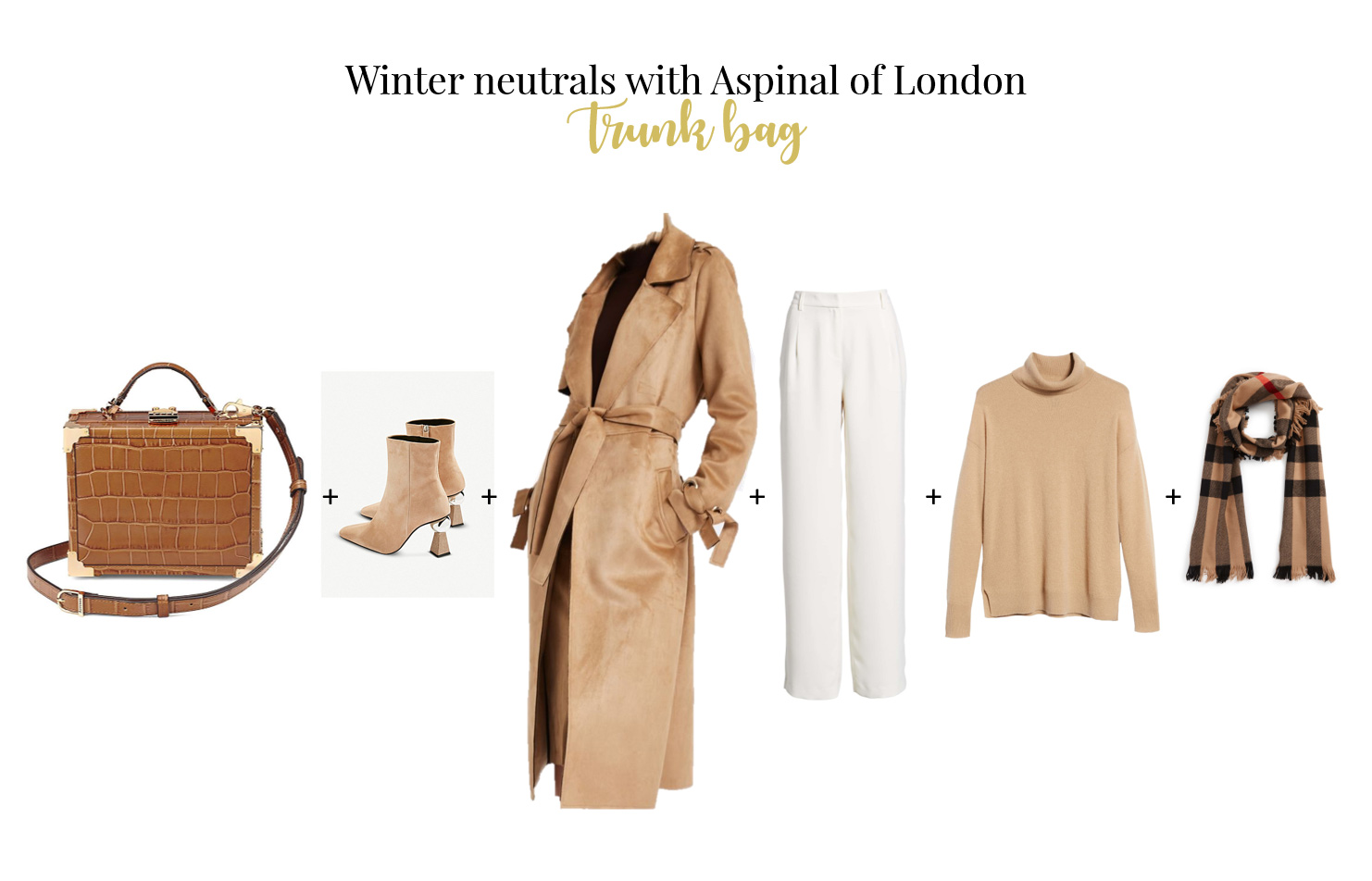 How to wear trunk bag for work Aspinal of London bag faux suede coat