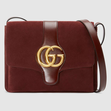 Medium Gucci Arli shoulder bag suede brown