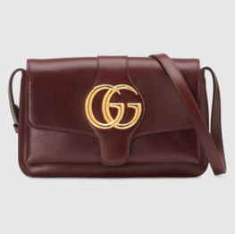 Gucci Burgundy Suede Medium Arli Crossbody Bag