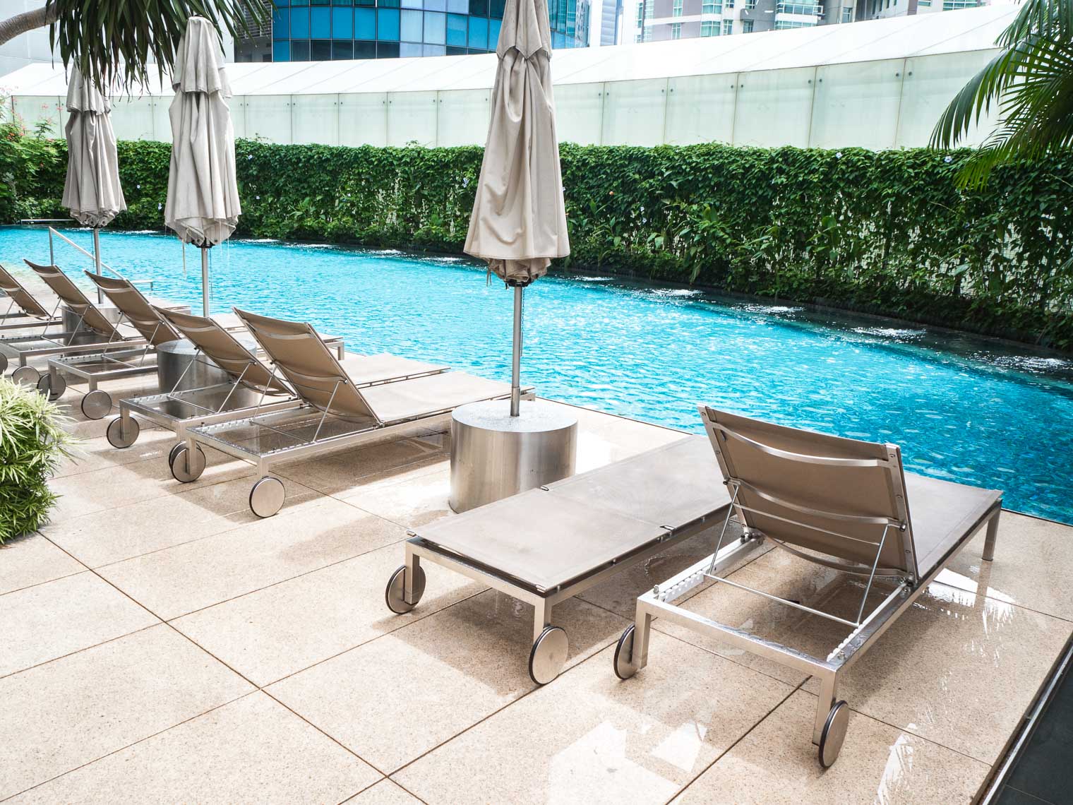 Swimming pool at St Regis hotel Singapore
