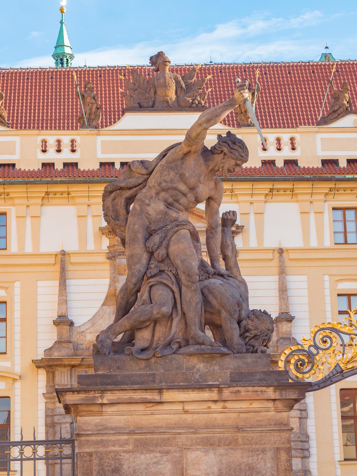 Statues at Prague Castle entrance