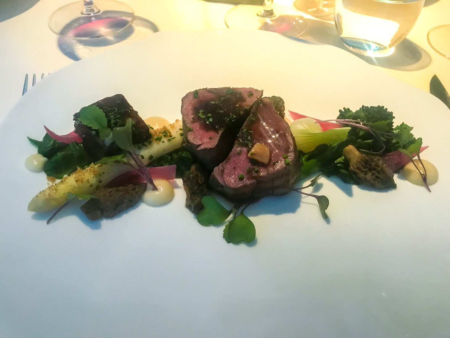 Angus beef fillet steak at Ramond Blanc Le Manoir restaurant Oxfordshire