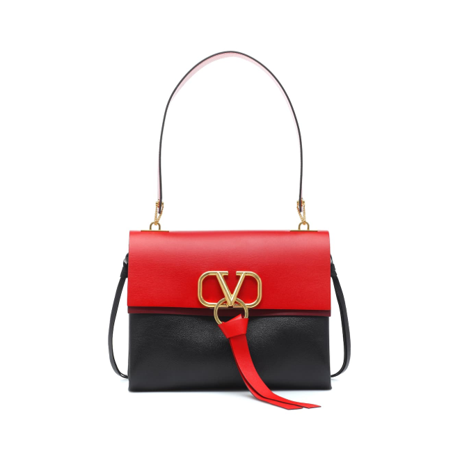 Valentino Garavani VRING shoulder bag black and red